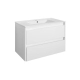 Leziter Porto 80 alsó fürdőszoba bútor mosdóval fehér színben