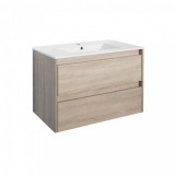 Leziter Porto 80 alsó fürdőszoba bútor mosdóval sonoma tölgy színben