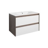 Leziter Porto 80 alsó szekrény mosdóval rauna szil-fehér