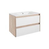 Leziter Porto 80 alsó szekrény mosdóval sonoma tölgy-fehér