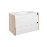 Leziter Porto 80 alsó szekrény mosdóval sonoma tölgy-fehér