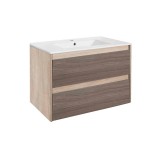 Leziter Porto 80 alsó szekrény mosdóval sonoma tölgy-rauna szil