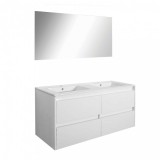 Leziter Porto Prime 120 komplett fürdőszoba bútor fehér színben