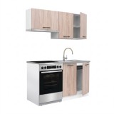 Leziter Praktik 140 panel konyhabútor fehér korpusz, sonoma tölgy front