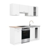 Leziter Praktik 180 konyhabútor, fehér korpusz, fehér front