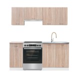 Leziter Praktik 180 konyhabútor, fehér korpusz, sonoma tölgy front