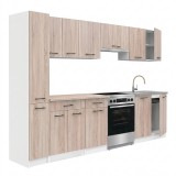 Leziter Praktik 270 konyhabútor fehér korpusz, sonoma tölgy front