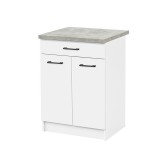 Leziter Praktik 60 alsó szekrény 2 ajtós 1 fiókos, fehér-fehér