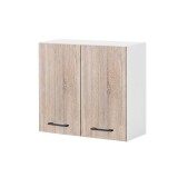 Leziter Praktik 60 felső szekrény 2 ajtós, fehér-sonoma tölgy