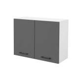 Leziter Praktik 80 felső szekrény 2 ajtós, fehér-antracit