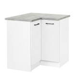 Leziter Praktik 90 alsó sarok szekrény 2 ajtós, fehér-fehér