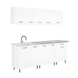 Leziter Primo 220 konyhabútor fehér, chromix munkalappal