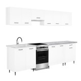 Leziter Primo 280 konyhabútor fehér, chromix munkalappal