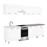 Leziter Primo 280 konyhabútor fehér, rauna szil munkalappal