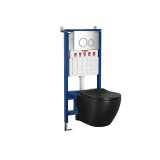 Leziter Roya Delano 082CHR falba építhető WC tartály szett fekete