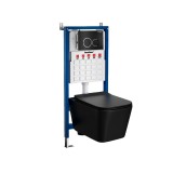 Leziter Roya Tina 82CHR falba építhető WC tartály szett fekete