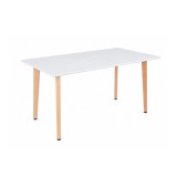Leziter Silla 120 cm szögletes étkezőasztal fehér