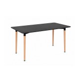 Leziter Silla 120 cm szögletes étkezőasztal fekete