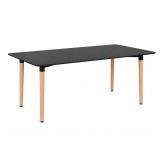 Leziter Silla 150 cm szögletes étkezőasztal fekete