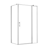 Leziter Simple 80x100 cm nyílóajtós aszimmetrikus zuhanykabin zuhanytálca nélkül