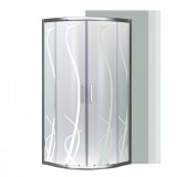 Leziter Spirit BAMBOO 90x90x180cm-es íves zuhanykabin, zuhanytálca nélkül