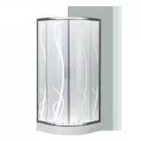 Leziter Spirit BAMBOO 90x90x194 cm íves zuhanykabin, erősített akril zuhanytálcával