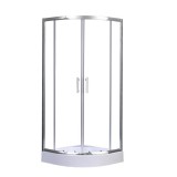 Leziter Spirit Clear 80x80x194 cm-es íves zuhanykabin, erősített akril zuhanytálcával