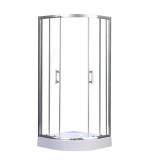 Leziter Spirit Clear 80x80x194 cm-es íves zuhanykabin, erősített akril zuhanytálcával