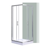 Leziter Spirit Clear 90x90x194 cm-es szögletes zuhanykabin, erősített akril zuhanytálcával