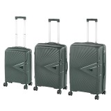 Leziter TraveLux Endure gurulós bőrönd szett sötétzöld