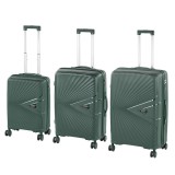 Leziter TraveLux Endure gurulós bőrönd szett sötétzöld