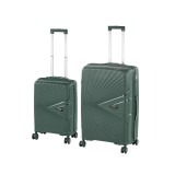 Leziter TraveLux Endure III gurulós bőrönd szett sötétzöld