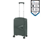 Leziter TraveLux Endure kabinbőrönd keményfedeles 55x40x20 cm sötétzöld