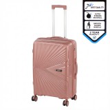 Leziter TraveLux Endure közepes bőrönd keményfedeles 68x45x25 cm barackrózsaszín