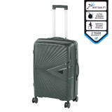 Leziter TraveLux Endure közepes bőrönd keményfedeles 68x45x25 cm sötetzöld