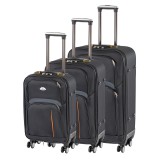 Leziter TraveLux Light gurulós bőrönd szett fekete