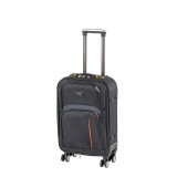 Leziter TraveLux light kabinbőrönd puha levehető kerékkel 55x40x20 cm fekete