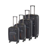 Leziter TraveLux Light XI gurulós bőrönd szett fekete