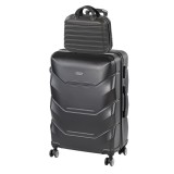 Leziter TraveLux Max IV gurulós bőrönd szett fekete