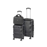 Leziter TraveLux Max VIII gurulós bőrönd szett fekete