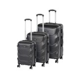Leziter TraveLux Max XI gurulós bőrönd szett fekete