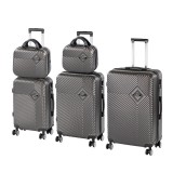 Leziter TraveLux Pro gurulós bőrönd szett szürke