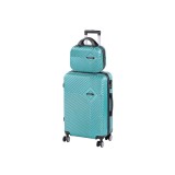 Leziter TraveLux Pro IV gurulós bőrönd szett lagúnakék