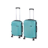 Leziter TraveLux Pro IX gurulós bőrönd szett lagúnakék