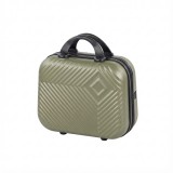 Leziter TraveLux Pro kézi bőrönd keményfedeles 28x36x16 cm olajzöld