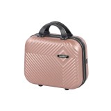 Leziter TraveLux Pro kézi bőrönd keményfedeles 28x36x16 cm rosegold