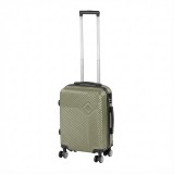 Leziter TraveLux Pro kézipoggyász keményfedeles levehető kerékkel 40x30x20 cm olajzöld