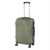 Leziter TraveLux Pro közepes bőrönd keményfedeles 68x45x25 cm olajzöld