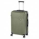 Leziter TraveLux Pro nagy bőrönd keményfedeles 76x50x29 cm olajzöld