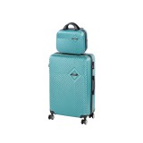 Leziter TraveLux Pro V gurulós bőrönd szett lagúnakék